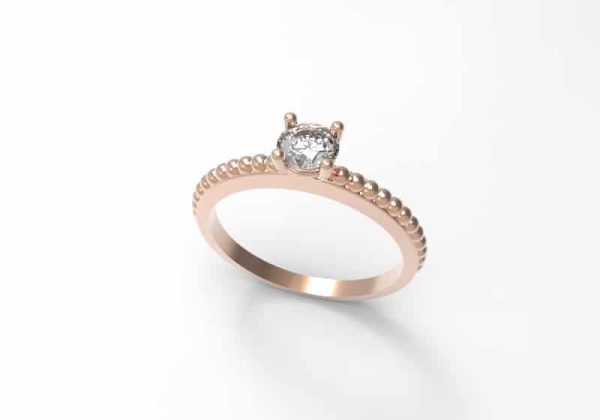 anillo motivos plata rosa